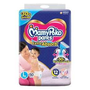 MamyPoko Pants Extra Absorb L50 (9-14KG) Diapers