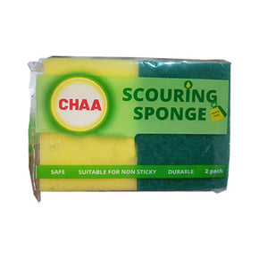 Chaa Scrub Pad + Sponge Dual 2 Pack