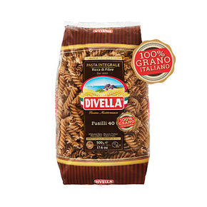 Divella Pasta Whole Wheat 40–Fusilli 500G